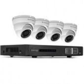 Amcrest 1080P Tribrid HDCVI 4CH 2TB DVR Security Camera System with 4 x 2.1MP Dome Cameras - White - AMDV10804M-4D-W