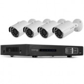 Amcrest 1080P Tribrid HDCVI 4CH 2TB DVR Security Camera System with 4 x 2.1MP Bullet Cameras - White - AMDV10804M-4B-W