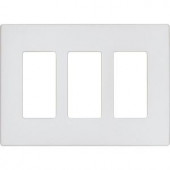 CooperWiringDevices Aspire 3-Gang Screwless Wall Plate - Silver Granite - 9523SG