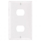 Pass&Seymour 1 Gang Despard 2 Toggle Switch Wall Plate - White - K2W