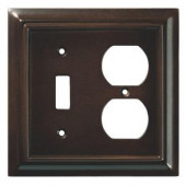 Liberty Architectural Wood 1 Toggle and 1 Duplex Wall Plate - Espresso - 126381