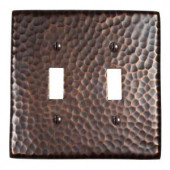 TheCopperFactory Double Switch Plate - Antique Copper - CF123AN