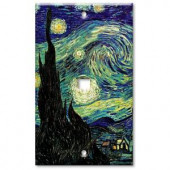 ArtPlates Van Gogh Starry Night Phone Jack Wall Plate - PH-5