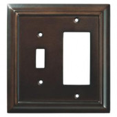 Liberty Architectural Wood 1 Toggle and 1 Rocker Wall Plate - Espresso - 126382