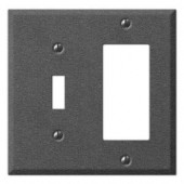 CreativeAccents Steel 1 Toggle 1 Decora Switch Wall Plate - Antique Pewter - 9TAP126