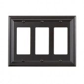 Amerelle Continental 3 Decora Wall Plate - Oil Rubbed Bronze - 94RRRORB