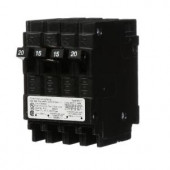 Murray 20 Amp Double-Pole and Two 15 Amp Single-Pole Type MP-T Triplex Circuit Breaker - MP21520