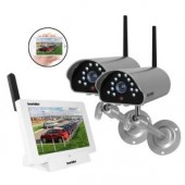 SecurityMan iSecurity Digital Wireless Indoor/Outdoor 2 Cameras System with Remote Viewing - DIGILCDNDVR2