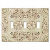 CreativeAccents Canterbury 3 Toggle Wall Plate - White - 879WHTE03