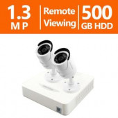LaView 4-Channel 960H Surveillance Video Security System 500GB HDD and (2) 1.3MP 1000TVL High Resolution Camera Remote Viewing - LV-KDV2402W1-500GB