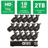 Q-SEE HeritageHD Series 16-Channel 720p 2TB Surveillance System with 16 HD Bullet Cameras and 80 ft. Night Vision - QT9316-16Y8-2