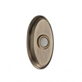 Baldwin Wired Oval Bell Button - Matte Brass and Black - 9BR7016-006