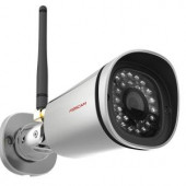 Foscam Wireless HD 1080P Indoor/Outdoor Bullet Plug and Play IP Camera - Silver - FI9900P